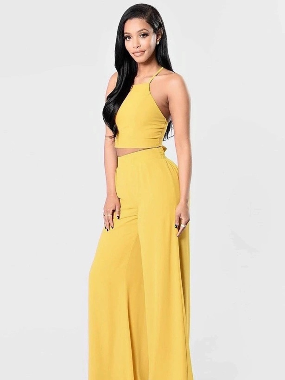 Yellow Wide Leg 2 piece NWT